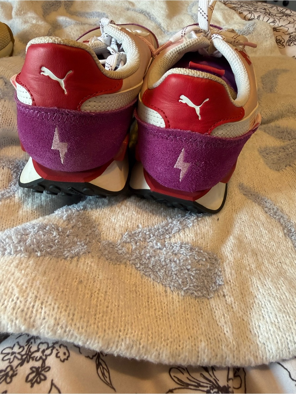 Puma Women's Pink, Purple & Cream Retro Runner Sneakers - Picture 3 of 3